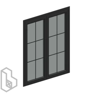 Aluminum Double Panels Hinged Door 1