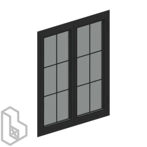 Aluminum Double Panels Hinged Window 1