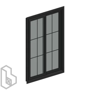 Aluminum Double Panels Sliding Window 1
