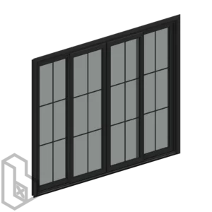 Aluminum Four Panels Sliding Door 1