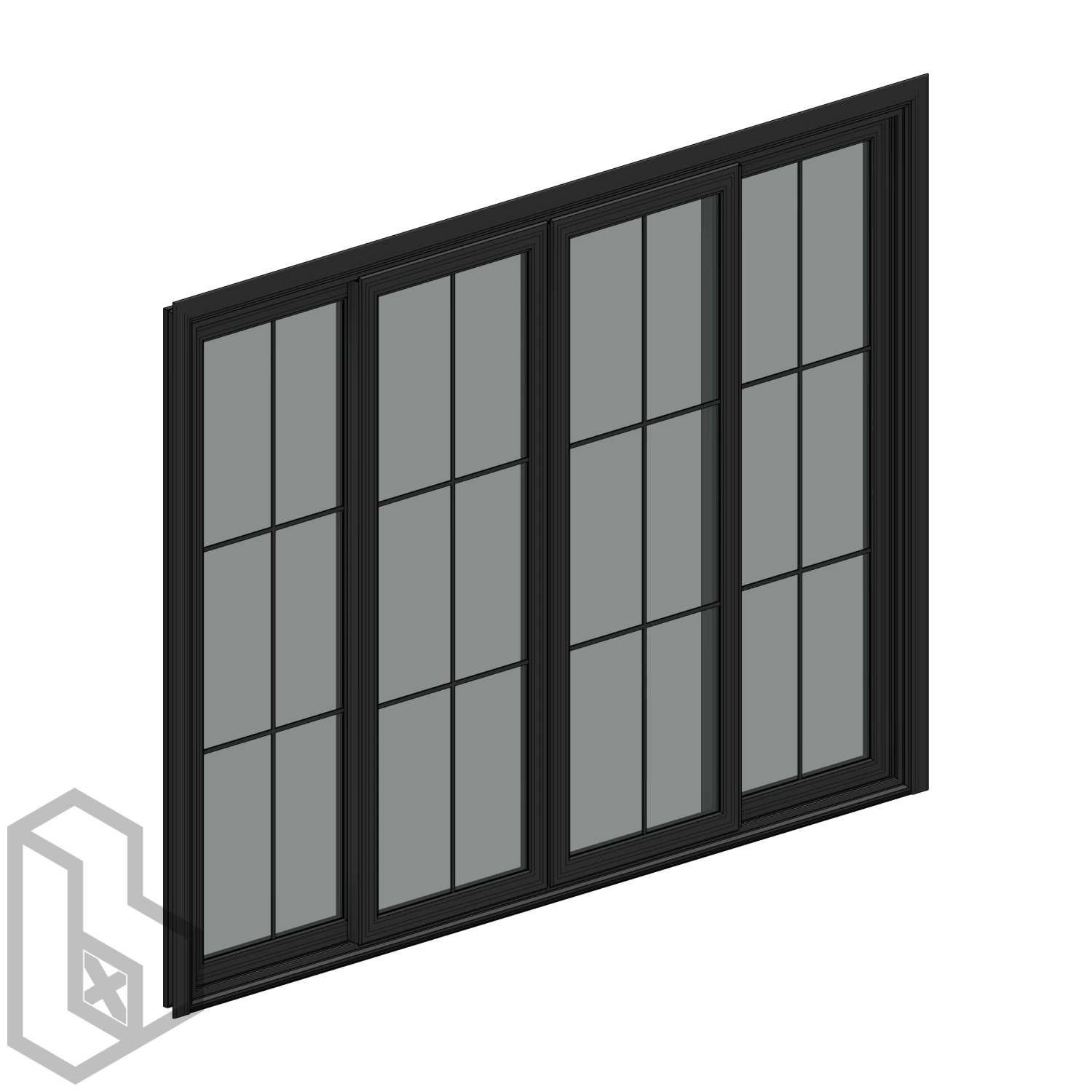 Aluminum Four Panels Sliding Door 1