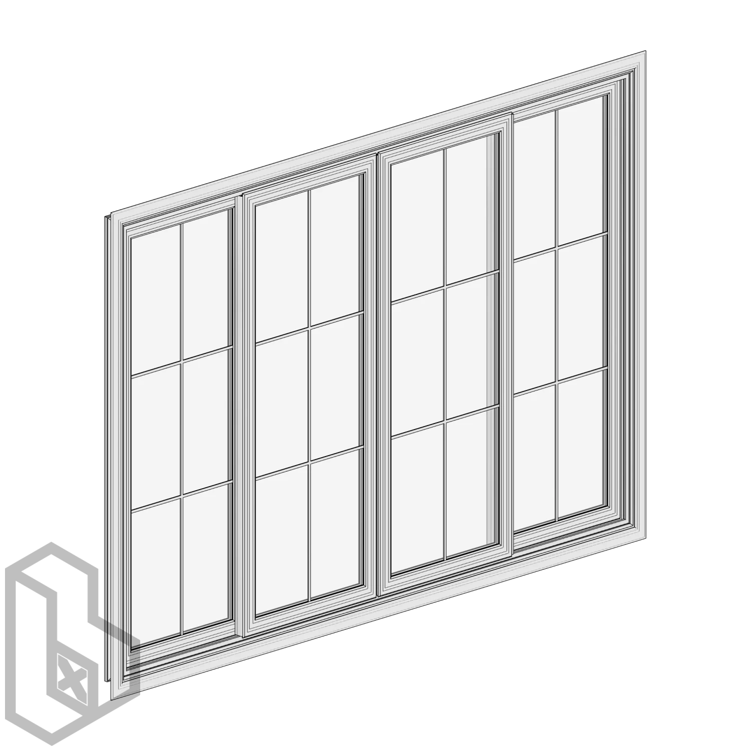 Aluminum Four Panels Sliding Window 1 - Image 2