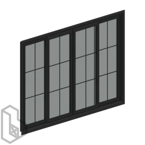 Aluminum Four Panels Sliding Window 1