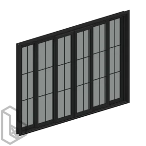 Aluminum Six Panels Sliding Door 1