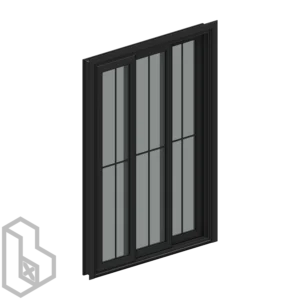 Aluminum Triple Panels Sliding Door 1