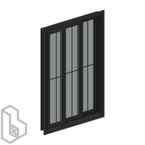 Aluminum Triple Panels Sliding Window 1