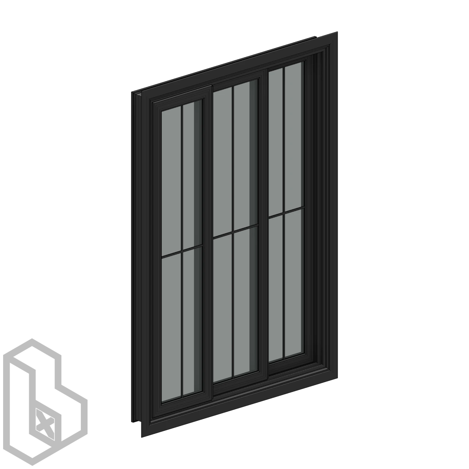 Aluminum Triple Panels Sliding Window 1