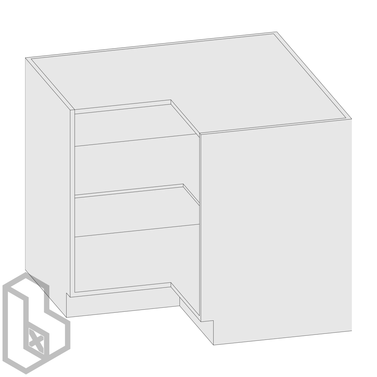 Cabinet A Base Corner - Image 2