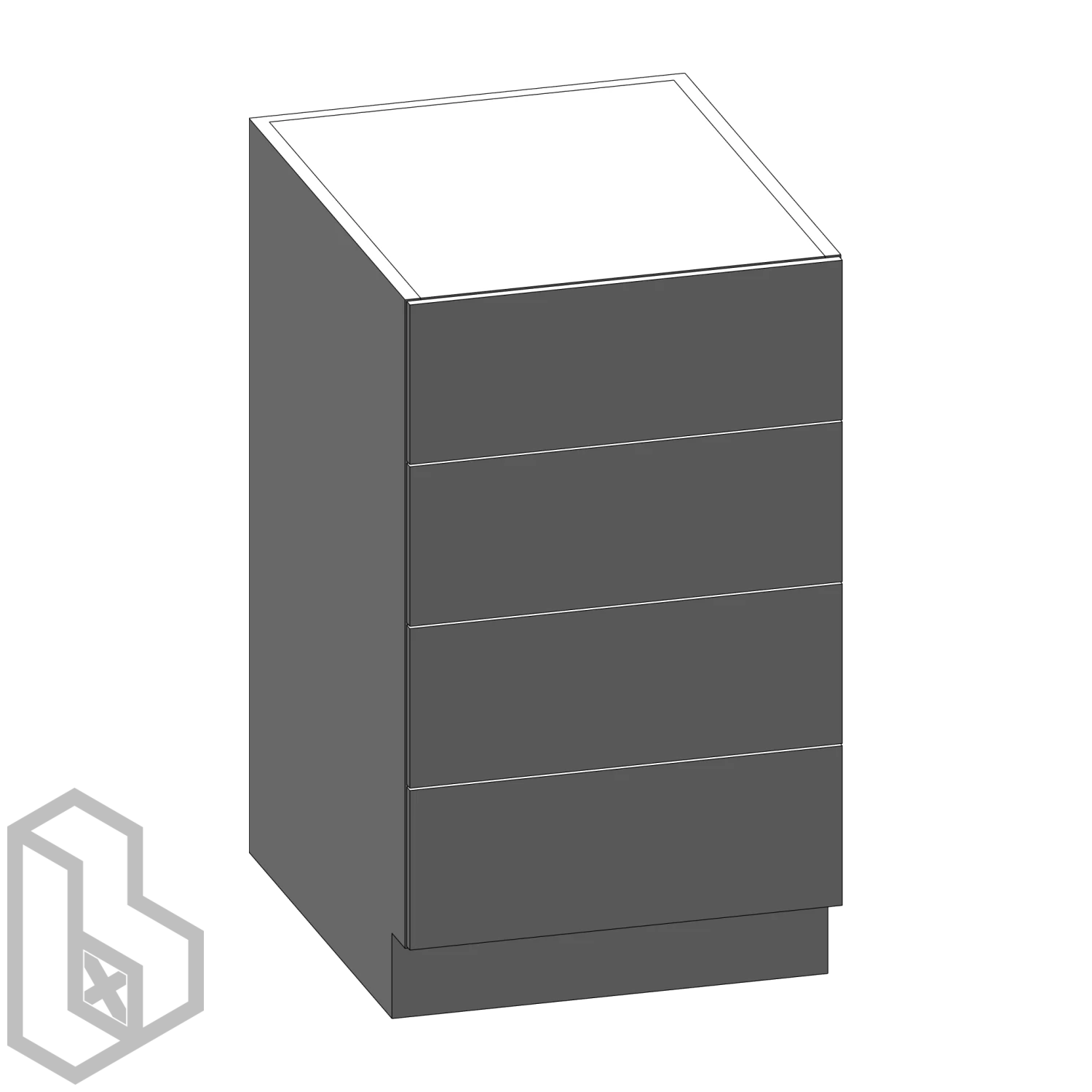Cabinet B Base Rectangle Drawer