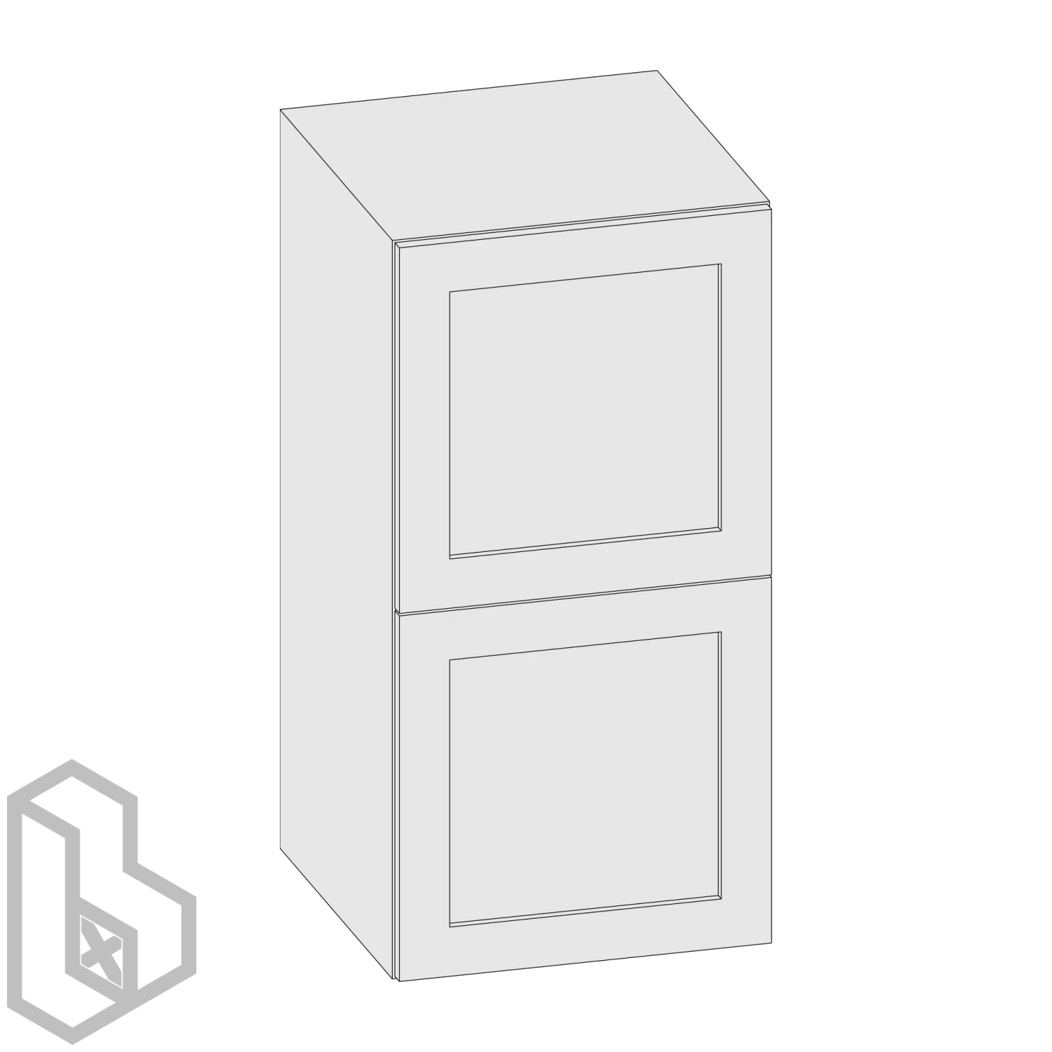 Cabinet D Top Rectangle Double HZ - Image 2