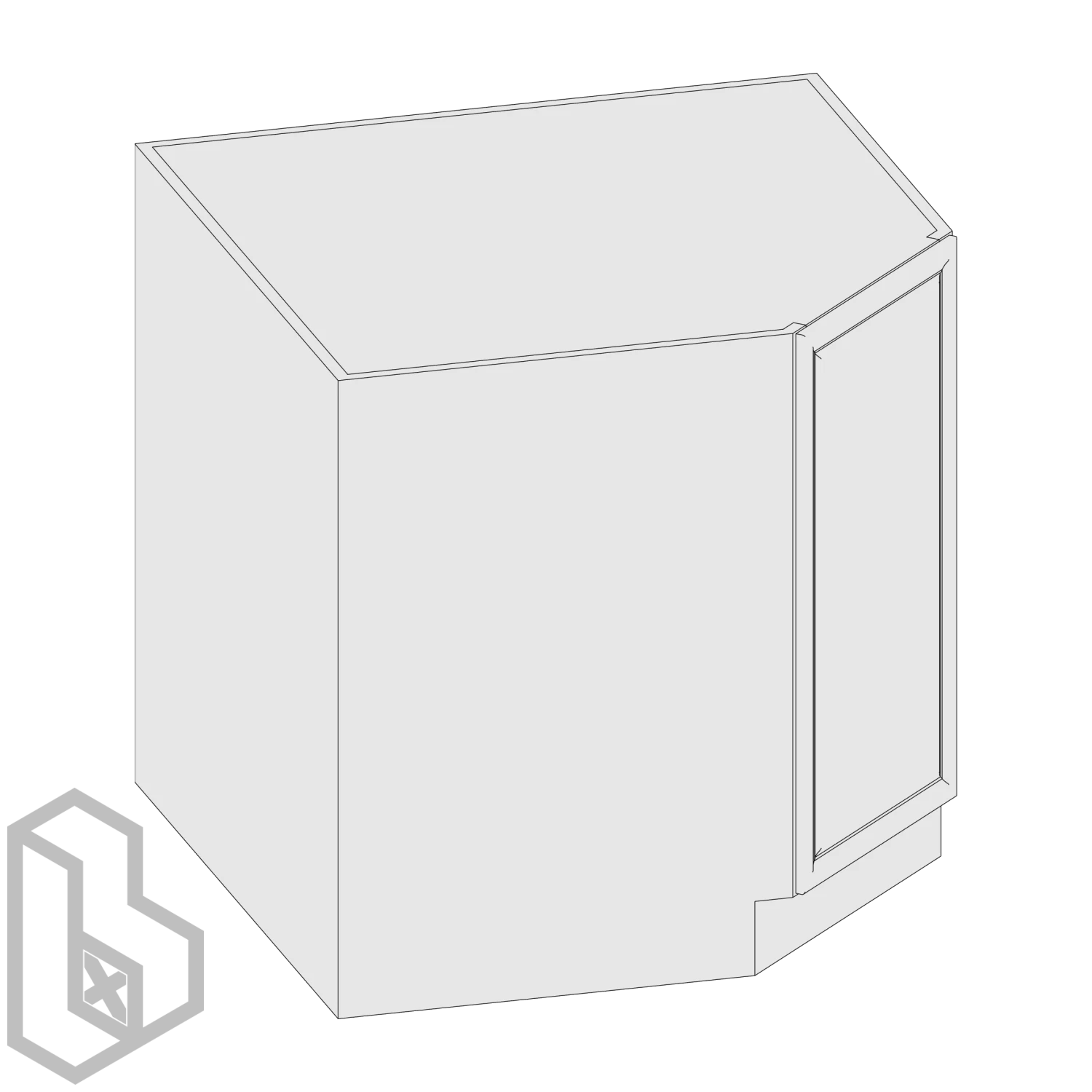 Cabinet F Base Chamfer - Image 2