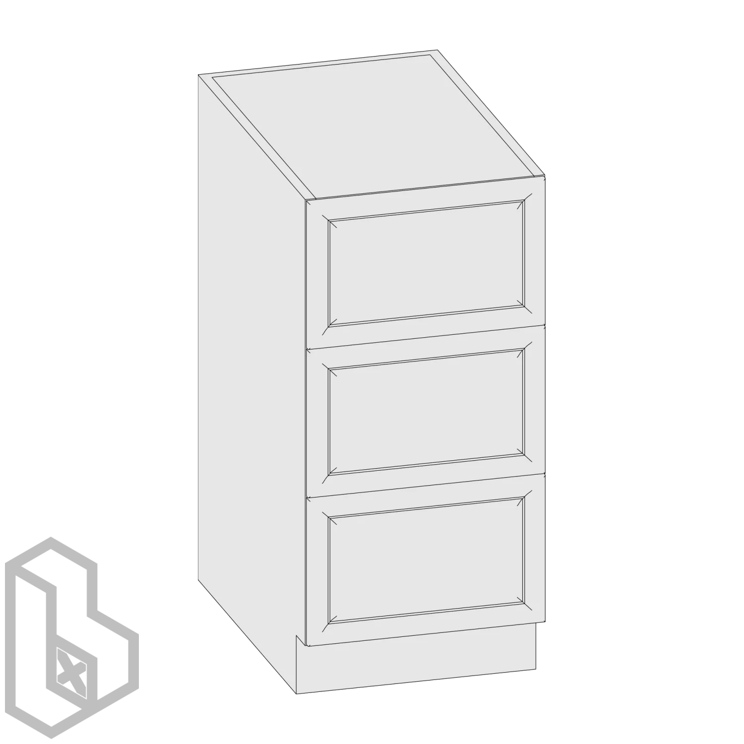 Cabinet F Base Rectangle Drawer - Image 2