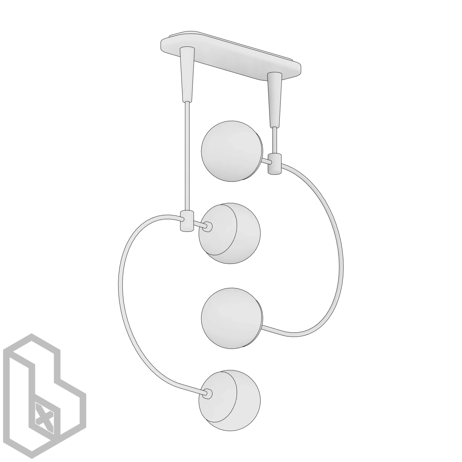 Ceiling Chandelier 1 - Image 2