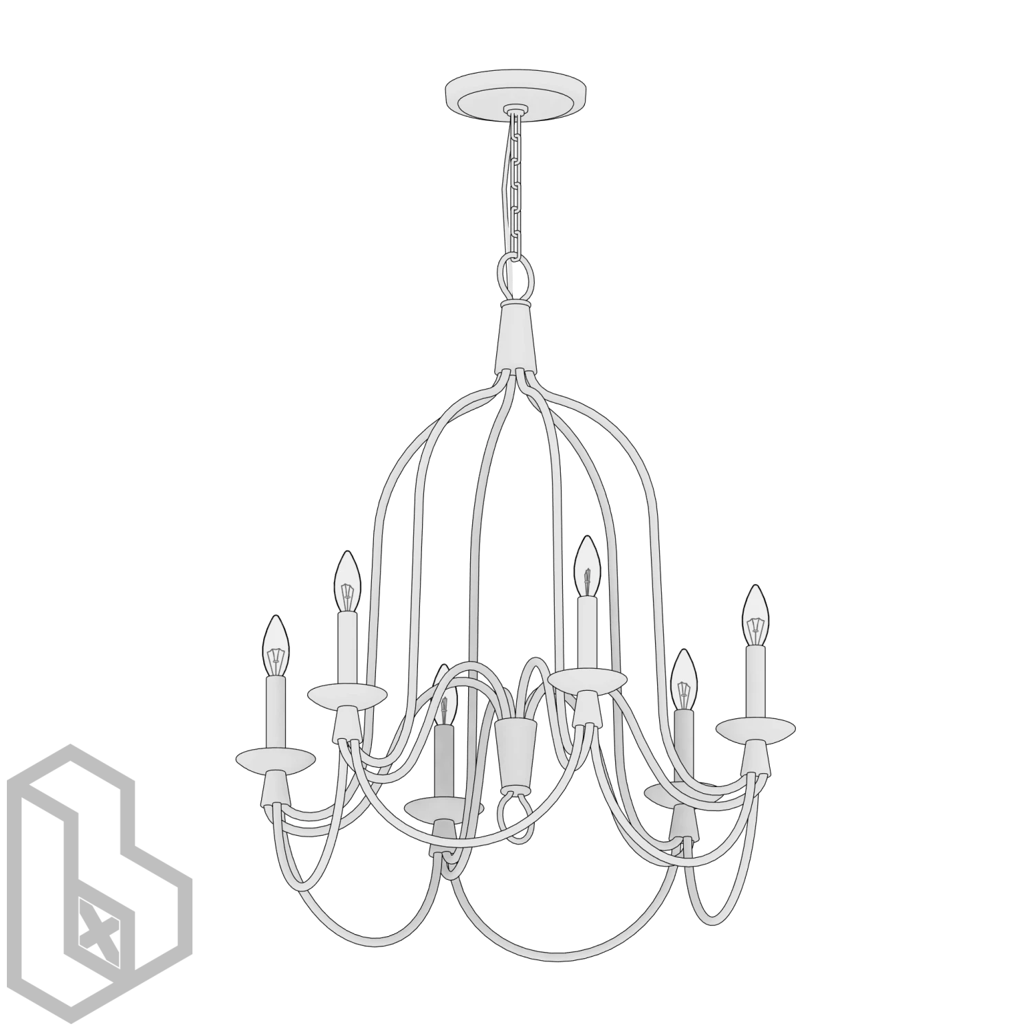 Ceiling Chandelier 21 - Image 2