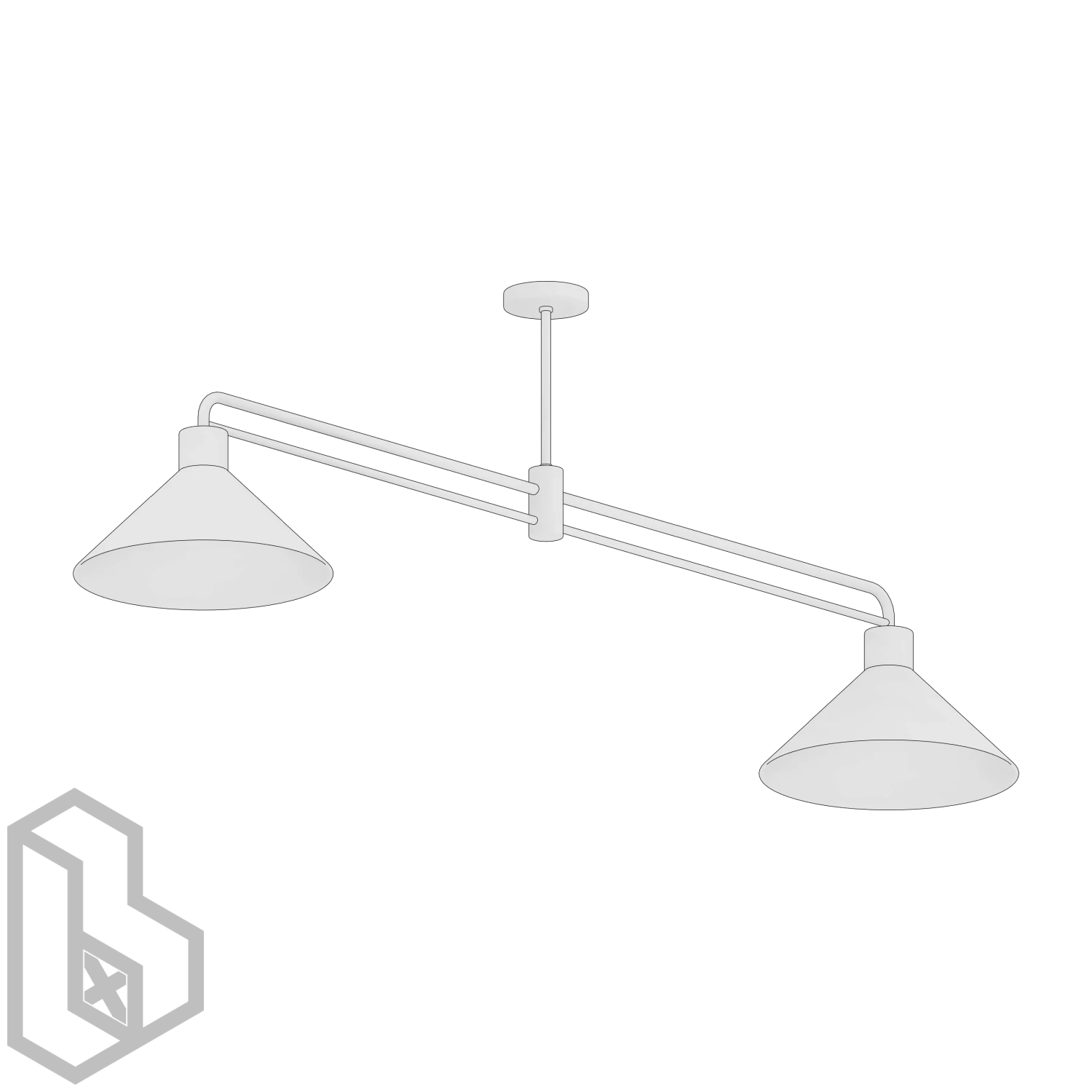 Ceiling Linear Pendant Light 1 - Image 2