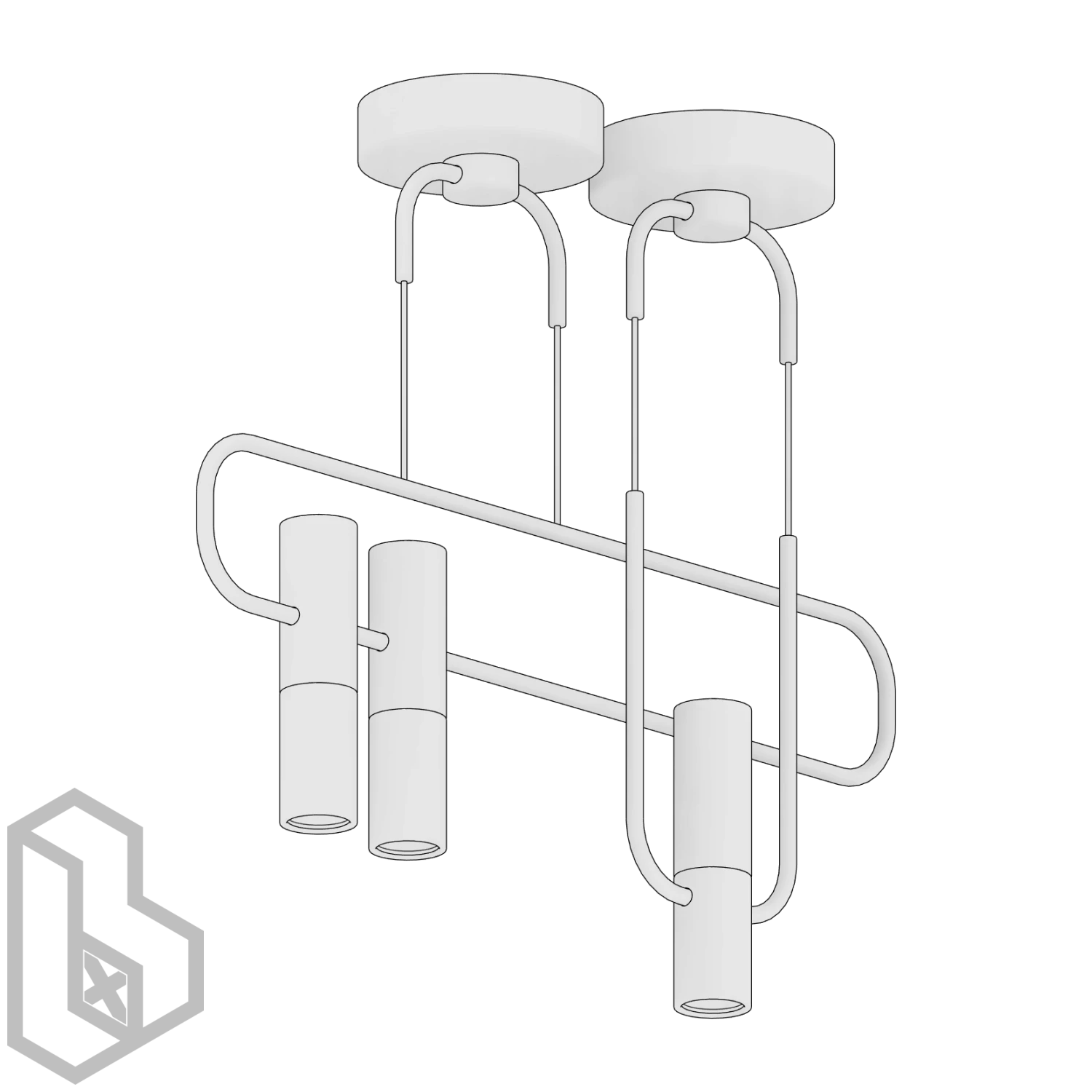 Ceiling Linear Pendant Light 8 - Image 2