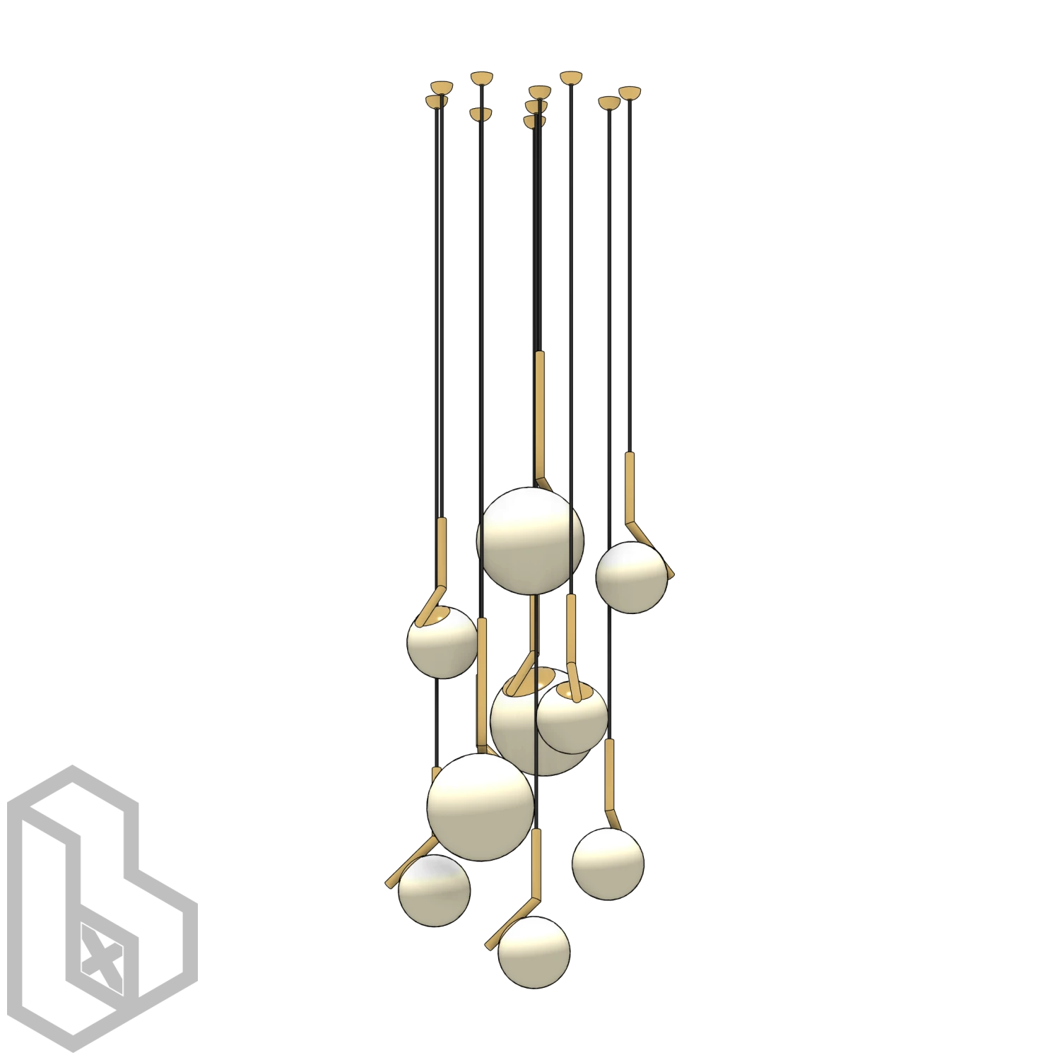 Ceiling Stair Pendant Light 2