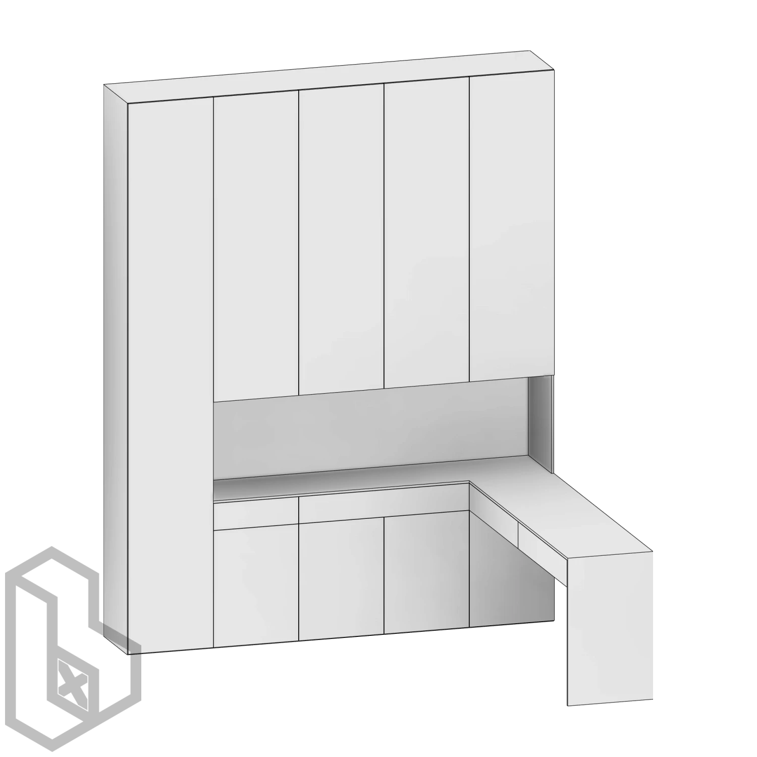 Wardrobe W Desk 1 - Image 2