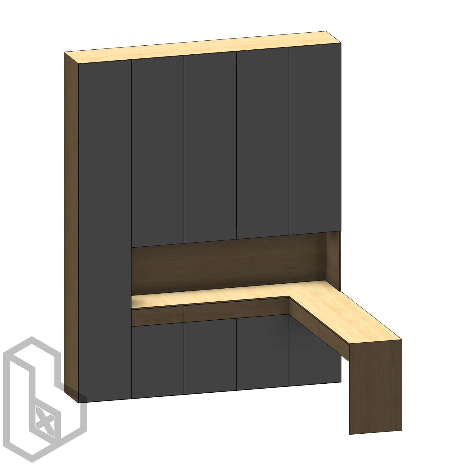 Wardrobe W Desk 1