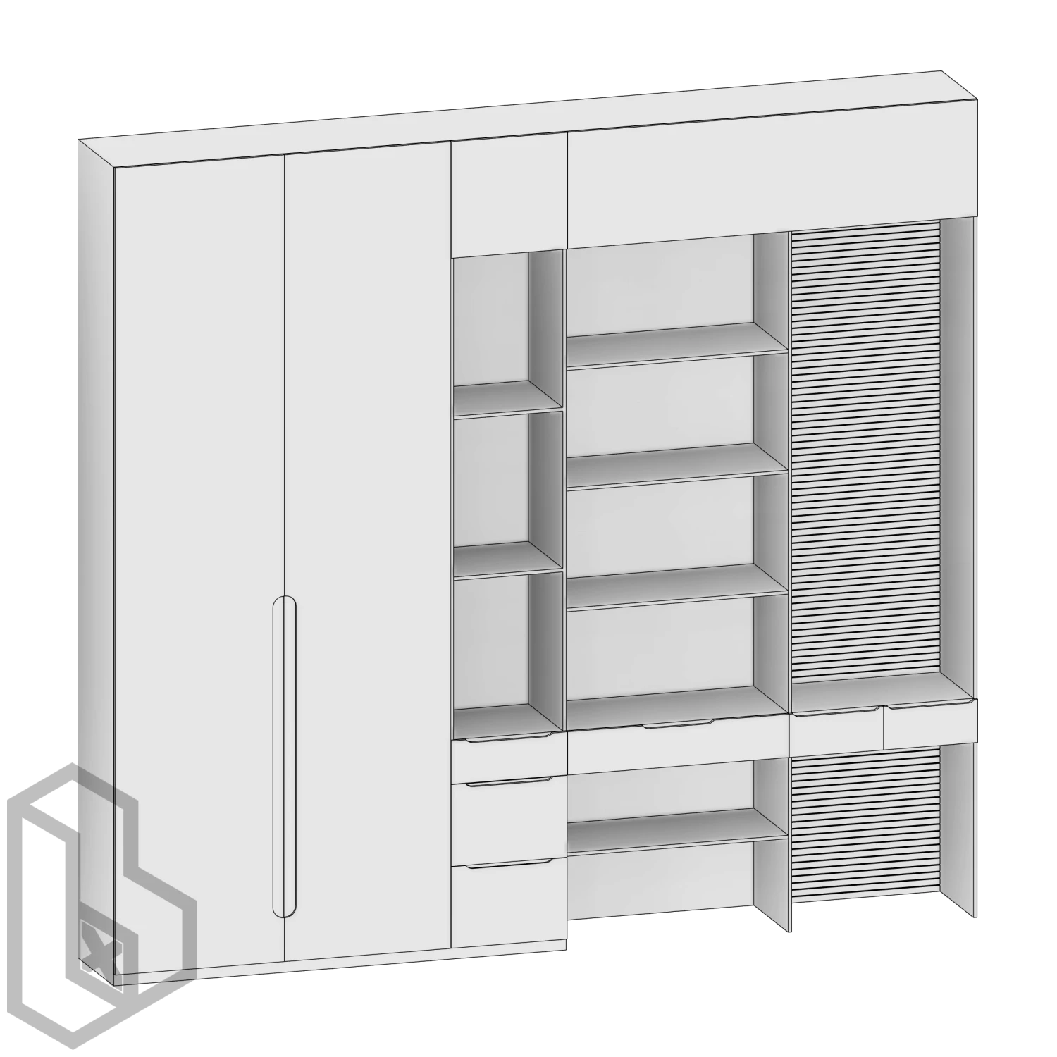 Wardrobe W Desk 3 - Image 2
