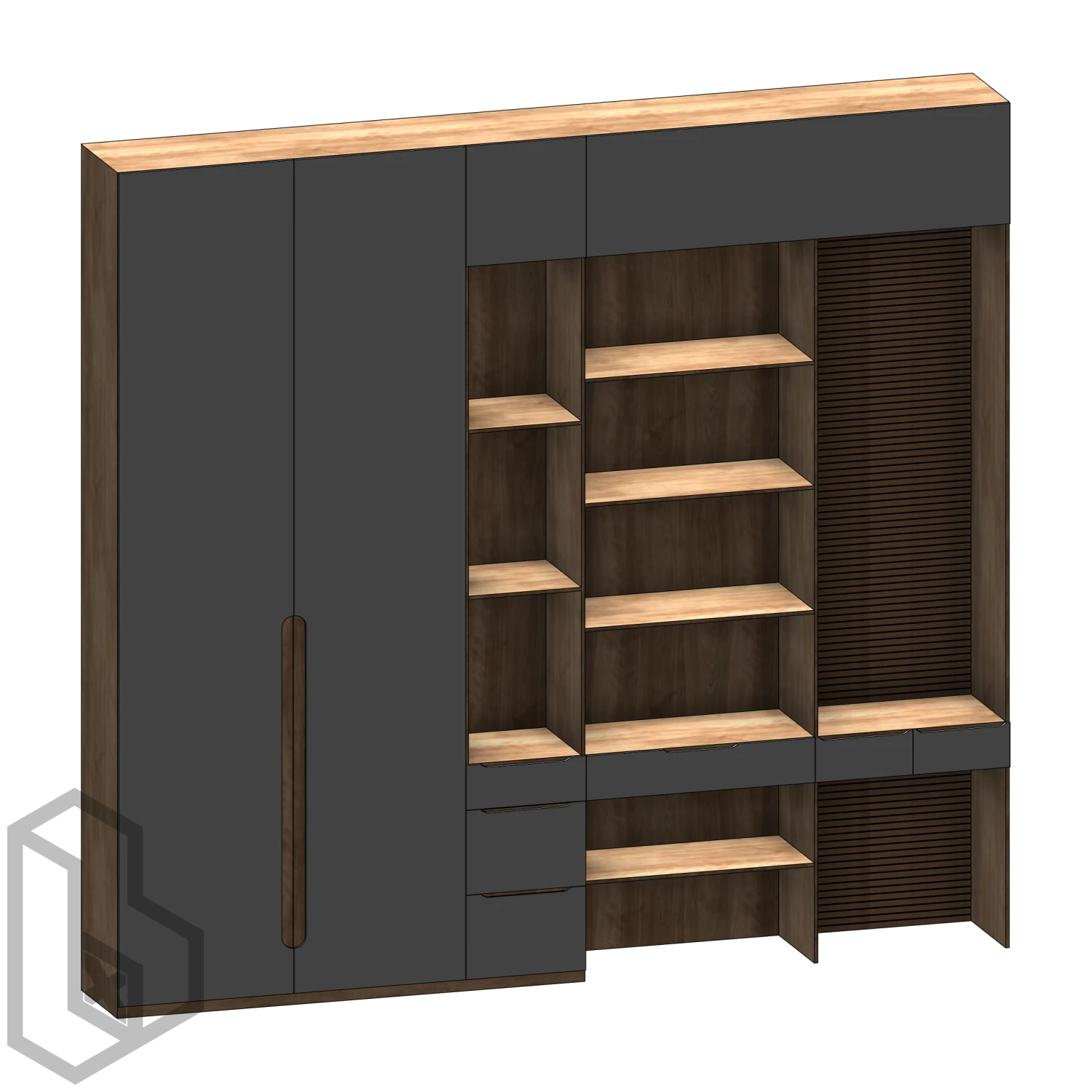Wardrobe W Desk 3
