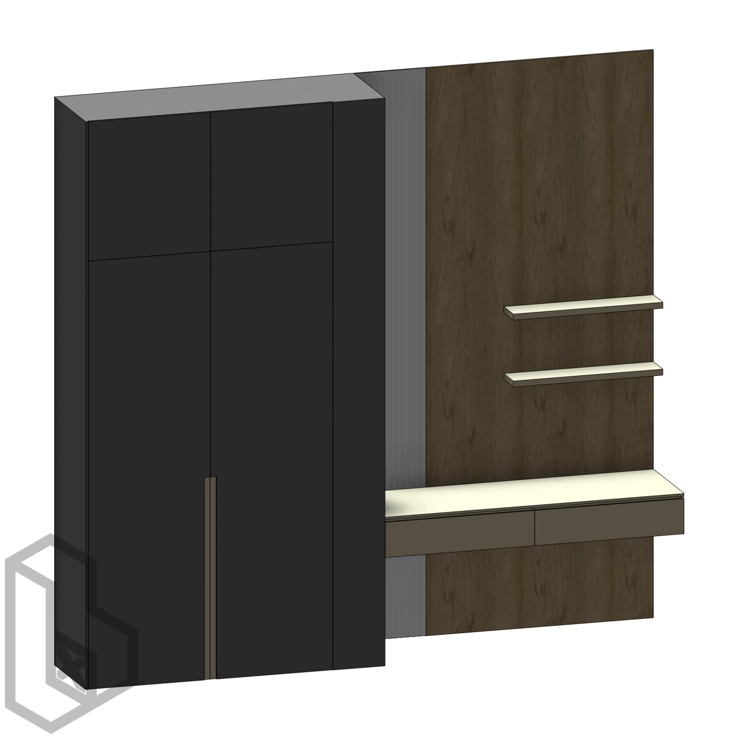 Wardrobe W Desk 4
