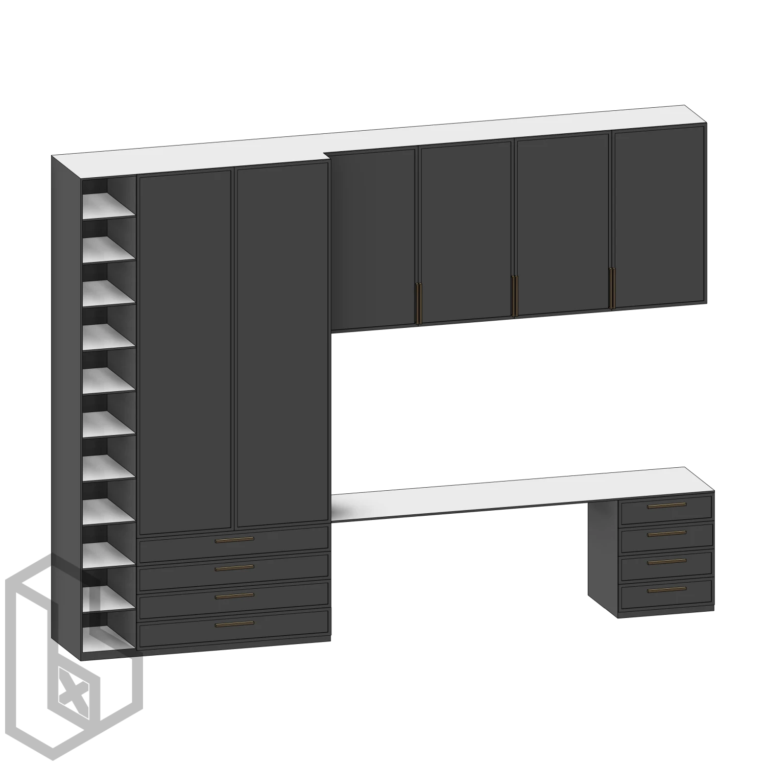 Wardrobe W Desk 7